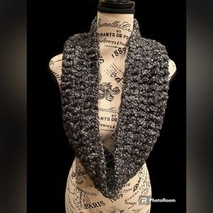 Gray and Black Wrap Scarf
